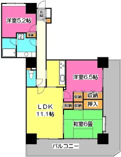 フォーラスタワー所沢【12階】の間取り