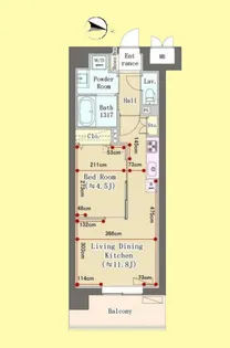 グランスカイ大岡山【1階】の間取り