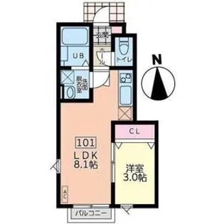Escondite卸町I【1階】の間取り