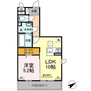オーシエルメゾン【2階】の間取り