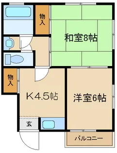 下篠崎サンハイツ【1階】の間取り