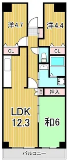 プロスペール谷塚壱番館【2階】の間取り