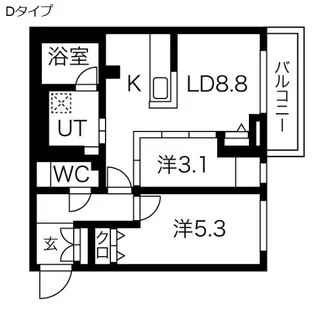 クラッセ札幌シティアクシア・サウステラス【1階】の間取り