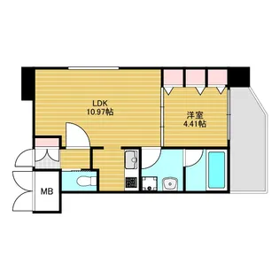 レジディア新大阪2【5階】の間取り