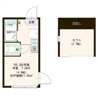 ソレイユ北赤羽【1階】の間取り