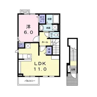 シック・シャンブル【2階】の間取り