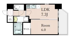 エステムコート新梅田【6階】の間取り