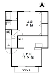 コーポJusty【2階】の間取り