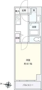 サルコスクス東駒形【6階】の間取り