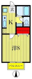 KIフラット【2階】の間取り