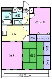 メゾンドマリエール【1階】の間取り