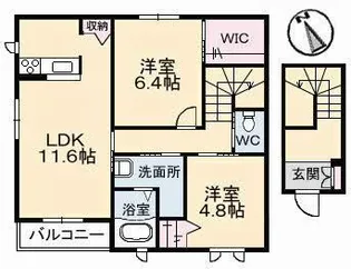 シャーメゾン彩【2階】の間取り