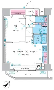 ジェノヴィア三ノ輪IIIスカイガーデン【8階】の間取り