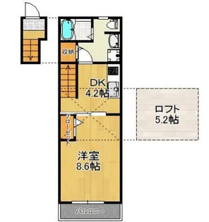 ヴィラソレイユ【2階】の間取り