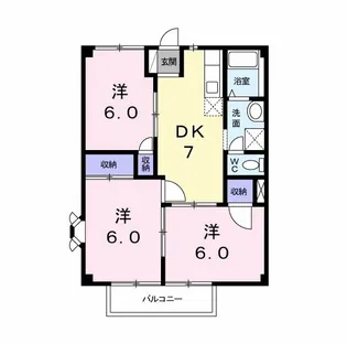 エスポワールASO壱番館【2階】の間取り