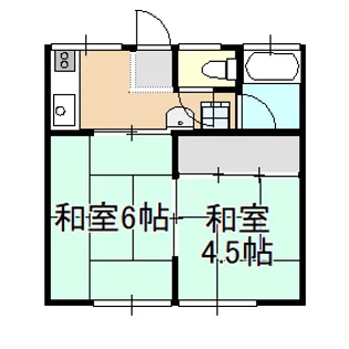 藤原コーポ【1階】の間取り
