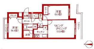 タウンフォルム武蔵小杉二番館【1階】の間取り