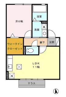 キャトルセゾン【2階】の間取り