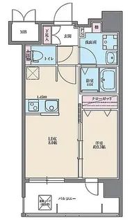 イクシオン博多【5階】の間取り