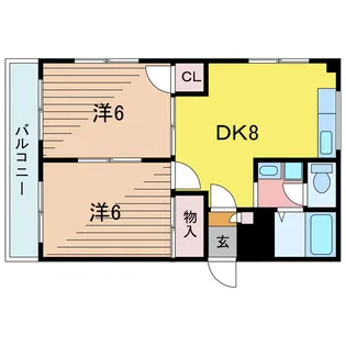 カーサNAKAMURAYA【3階】の間取り