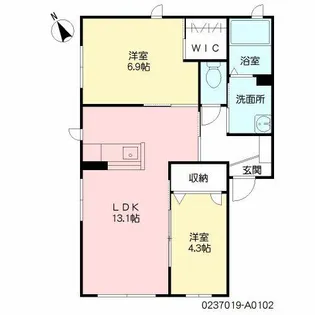 シャーメゾンD-SKY I棟【1階】の間取り
