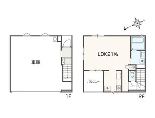 Casa garage Fiorire 花崎II【1階】の間取り