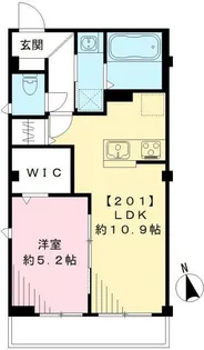 ウィングレッソ尾山台【2階】の間取り