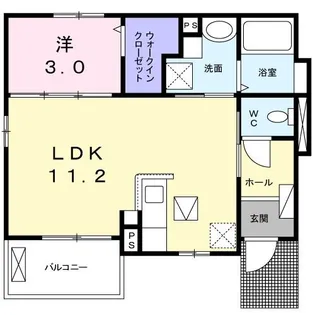 ドムスソーレ【1階】の間取り