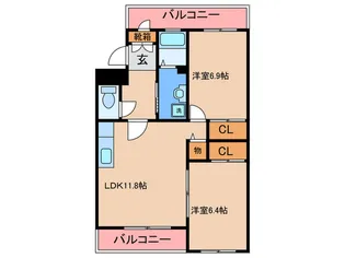 サウスウインザ-【1階】の間取り