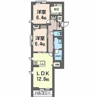 クレファヴォーレ【1階】の間取り