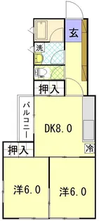 渡辺アパート【2階】の間取り