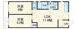 プレジデントマンション衣笠栄町【3階】の間取り