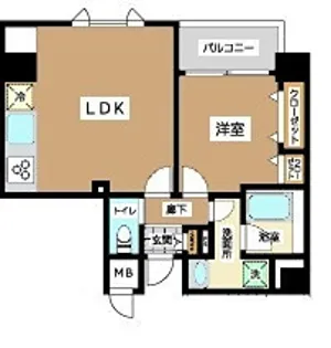 JU TOWER FRONT 北斎St【4階】の間取り