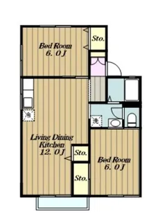 ビューラ東 II【1階】の間取り