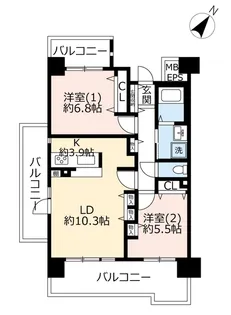 URひばりが丘パークヒルズ【5階】の間取り