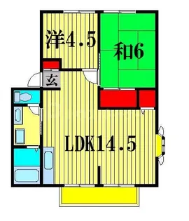 コーポラスクレストA棟【2階】の間取り
