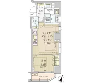 パークアクシス赤坂見附【13階】の間取り