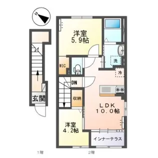 サニーパレスII【2階】の間取り