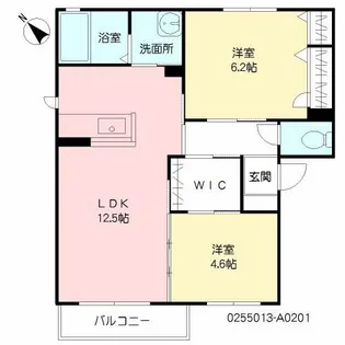 ファームタウン広楽園 A棟【2階】の間取り