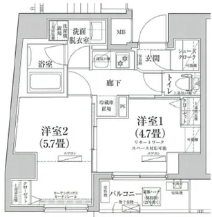 アイル押上ノルドドゥーエ【9階】の間取り