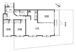 キャニオンマンション東中野【1階】の間取り