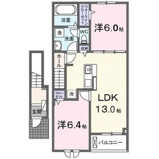 ラピスラズリ I【2階】の間取り