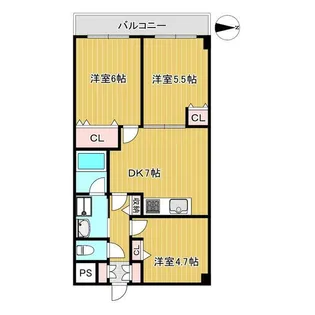 メゾン・ド・クール【3階】の間取り
