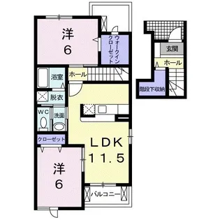 popolare豊国B【2階】の間取り