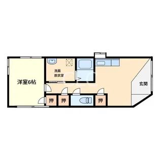 五十畑荘【1階】の間取り