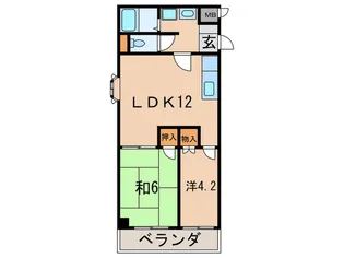 フェリエ甲子園【3階】の間取り