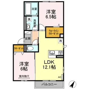 ファームコート温品【3階】の間取り