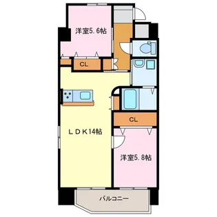 レコルテ【6階】の間取り