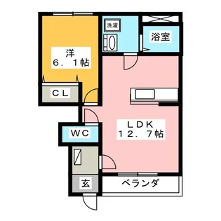 Leben清流【1階】の間取り