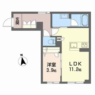 シャーメゾン 栄町【1階】の間取り